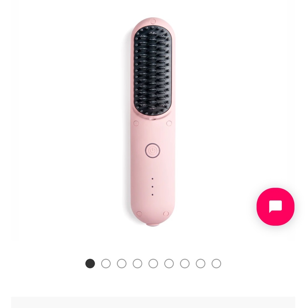 Portable pink hair curler. Perfect for the car or work.